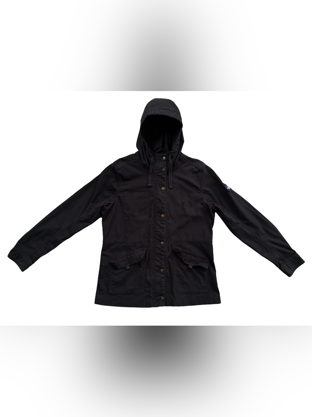 Black Hooded Utility Jacket | Women’s Size Large